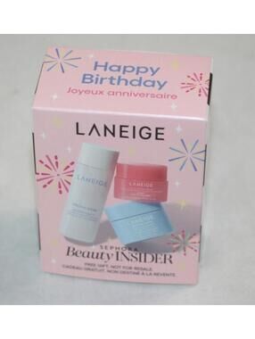 LANEIGE 3PC - Water Bank Moisturizer, Lip Sleeping Mask Berry, Cerapeptide Toner